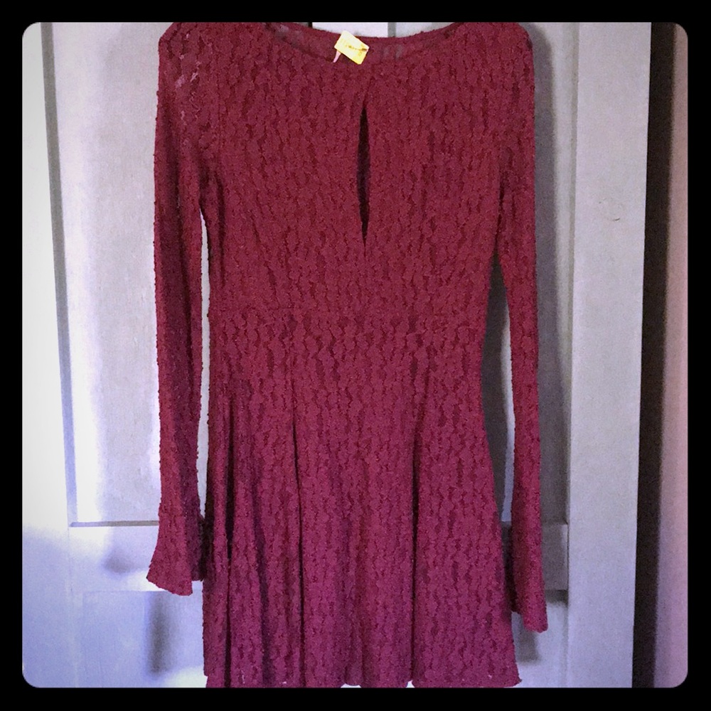 Burgundy/Plum Lace dress by Free People